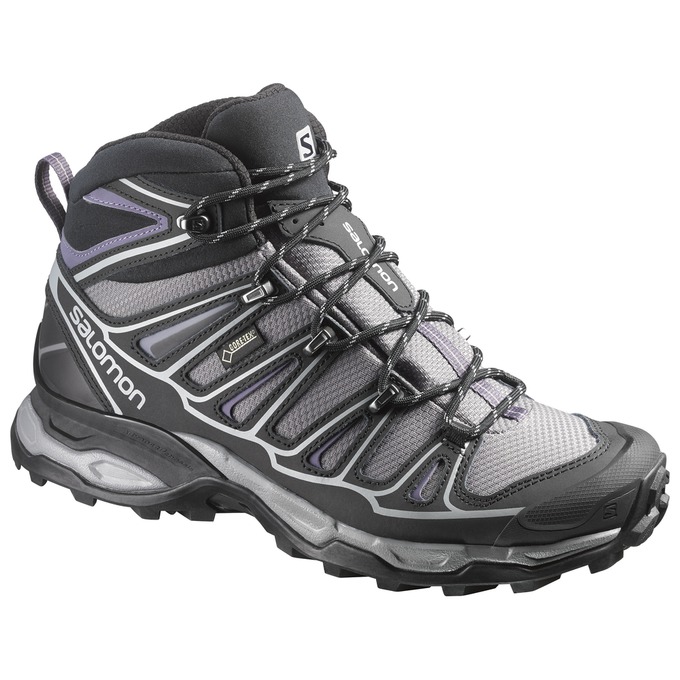 Salomon Singapore Mens Winter Boots - X ULTRA MID 2 W SPIKES GTX® Black | 38957-ZHWF